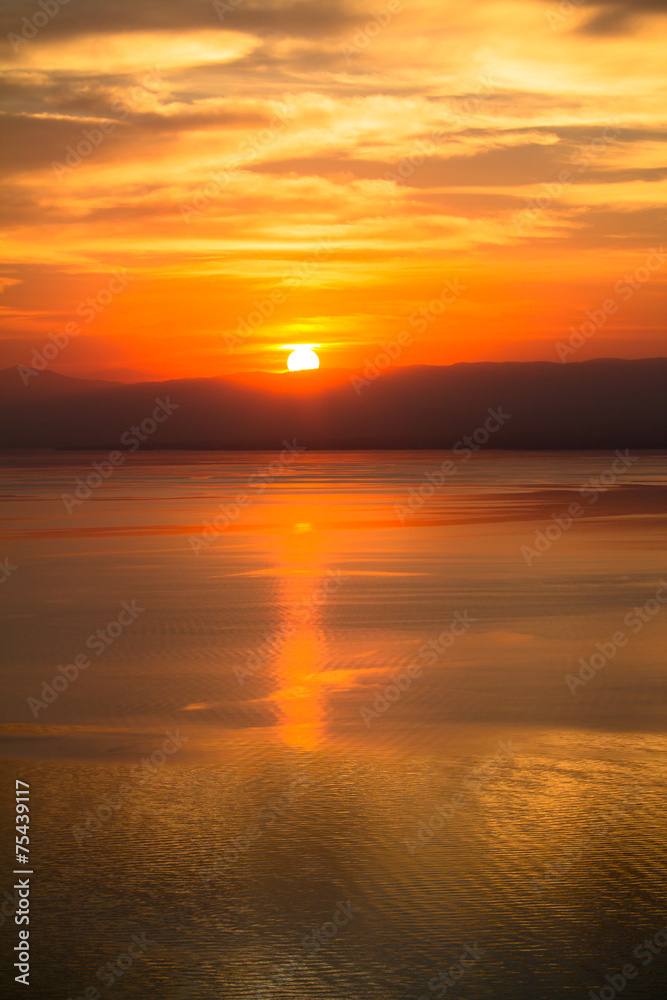 Beautiful sunset over Geneva Lake