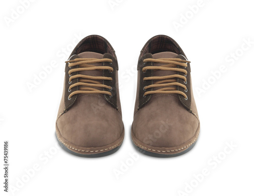 Brown leather mens shoes