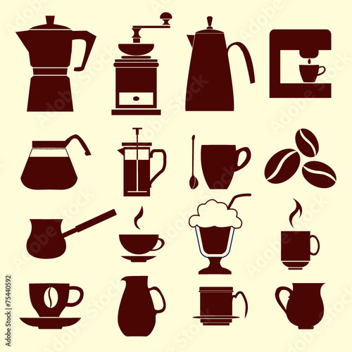 Coffee icons - Illustration
