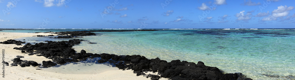 panoram sur la côte de l'île maurice