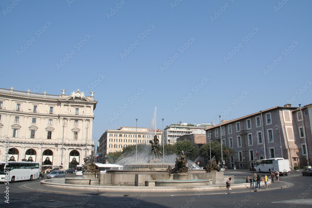 共和国広場　ローマ　Piazza della Repubblica  Roma