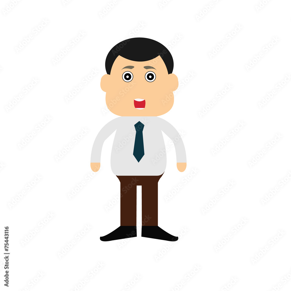 illustration of business man in vector giving presentation illustration of business man in vector giving presentation