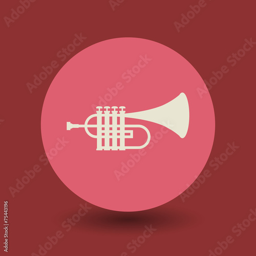 Trumpet symbol, vector