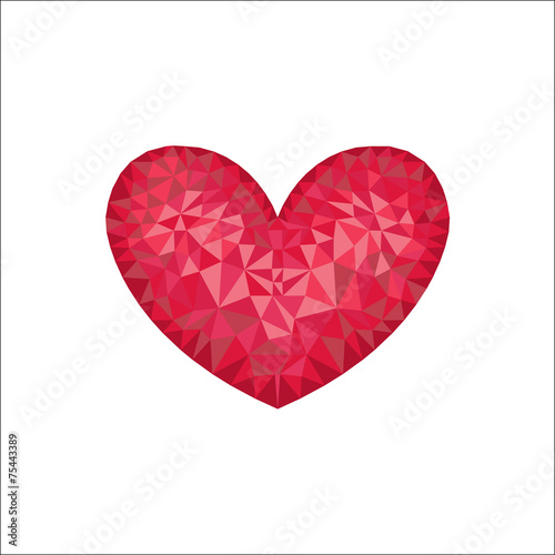 Valentines Day card with line of cut paper hearts