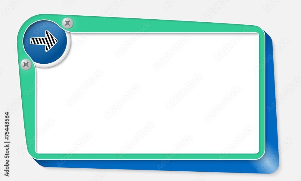 green vector box with screws and arrow