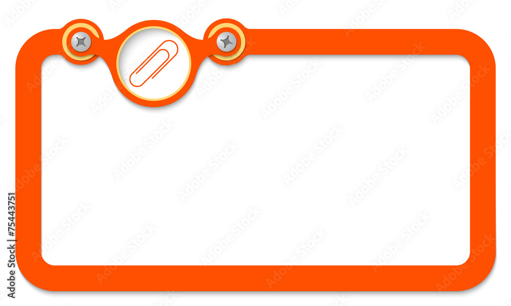 text frame for any text and paper clip