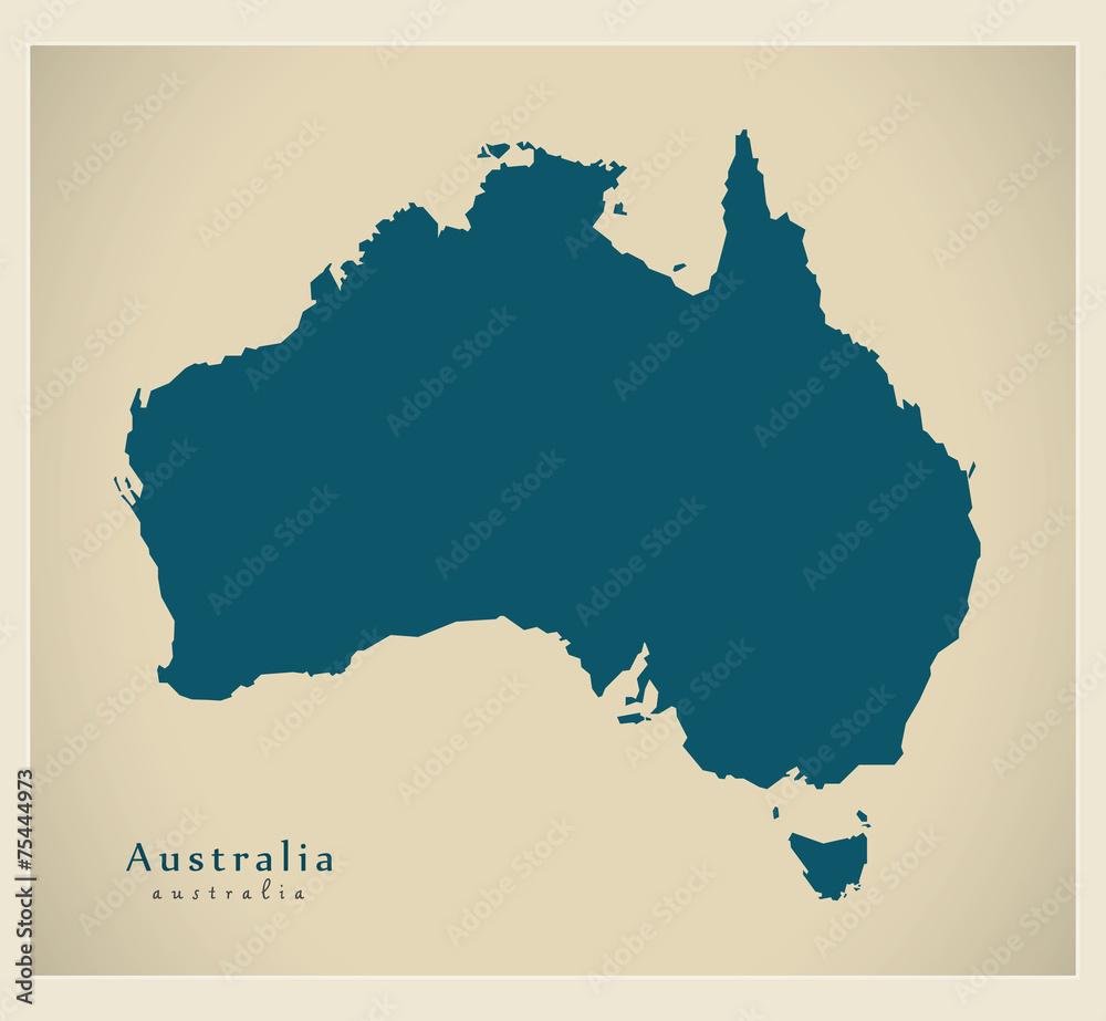 Modern Map - Australia AU