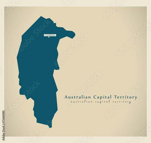 Modern Map - Australian Capital Territory AU