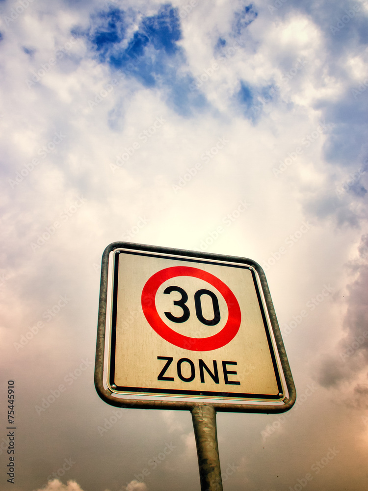 Obraz premium 30 zone sign (2), speed limit