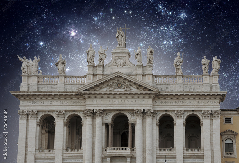 Jesus and apostles under stars