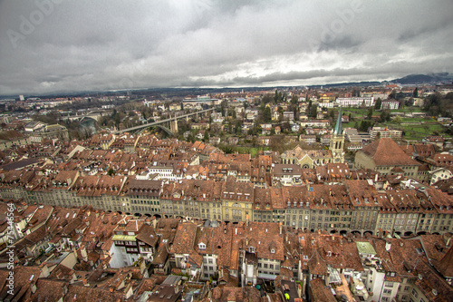 Panorama view of Bern from the cathedral