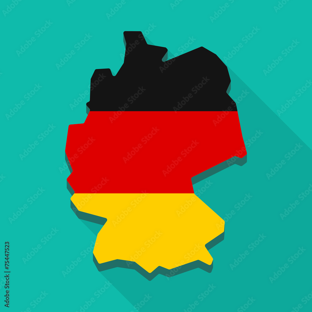 Obraz premium Germany flag map icon