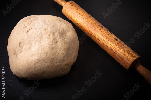 Rolling pin, dough for pie