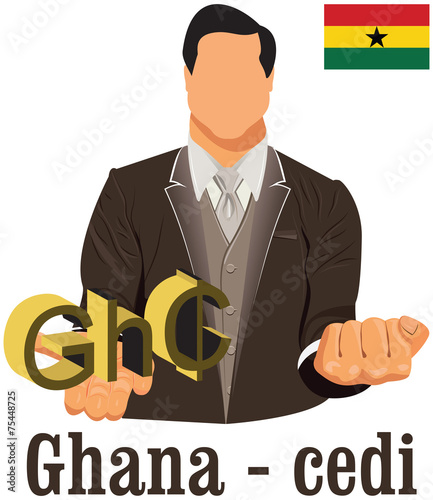 Ghana national currency Ghana cedi symbol representing money and