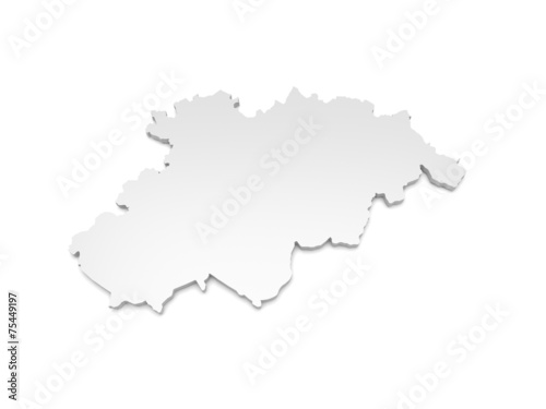 3D Karte Landkreis Erzgebirgskreis