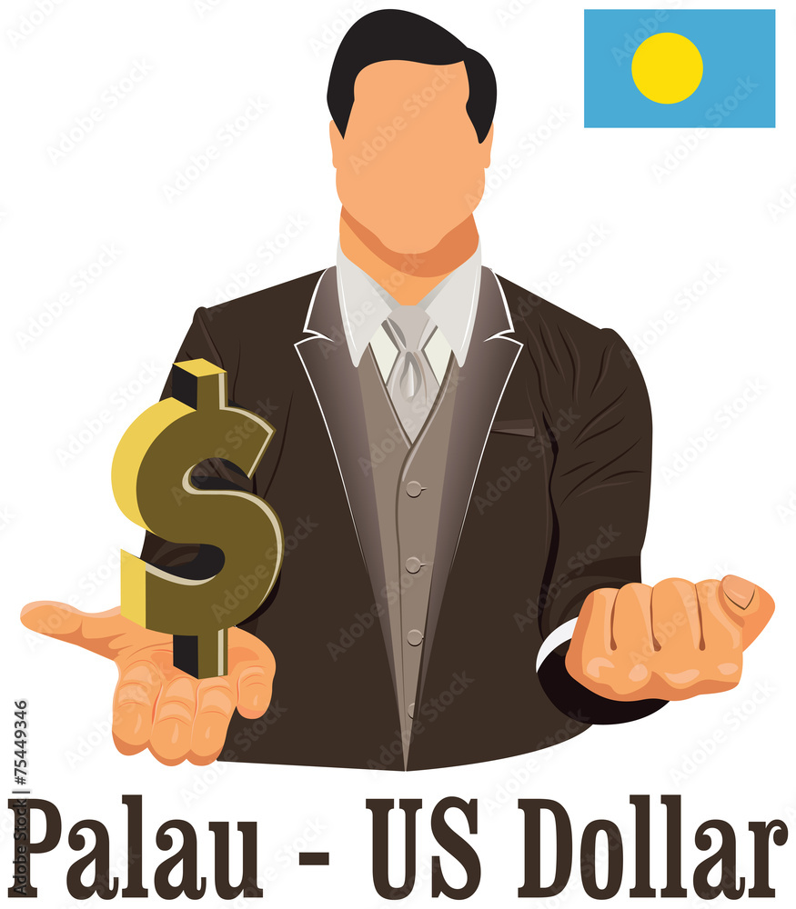 Palau national currency symbol US dollar representing money and Palau national currency symbol US dollar representing money and
