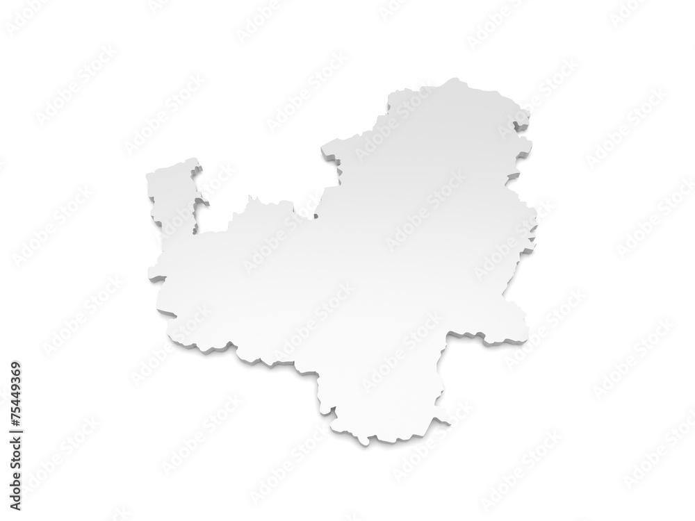 3D Karte Landkreis Leipzig