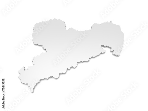 3D Karte Sachsen