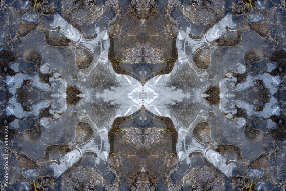 Fototapeta premium Ice kaleidoscope pattern