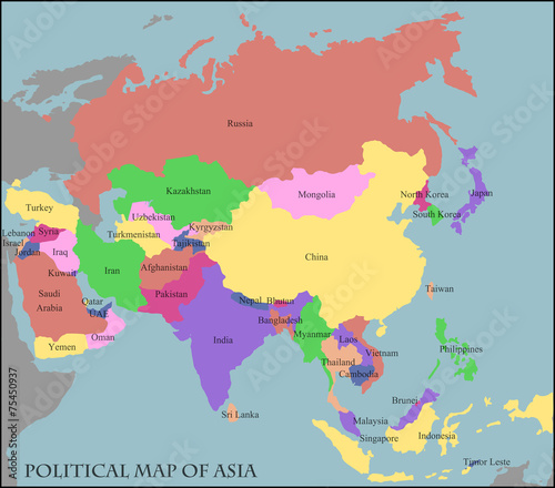 Political Map of Asia