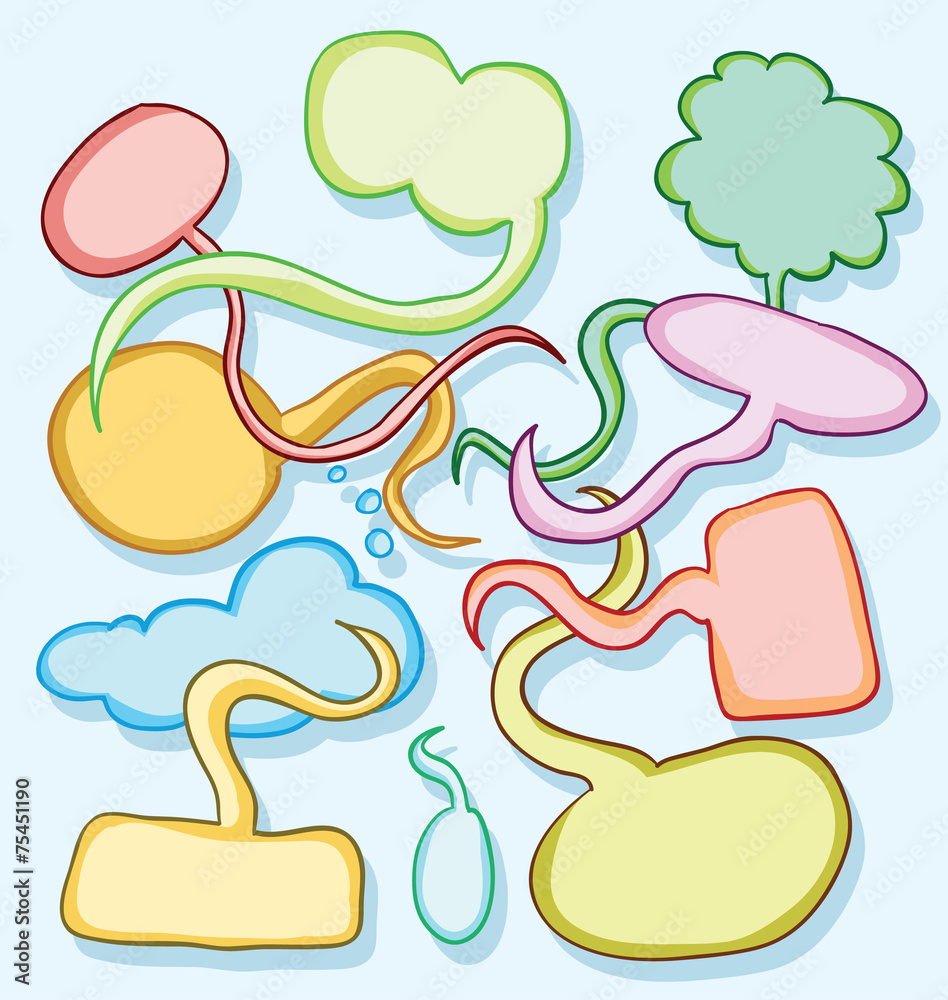 speech bubbles collection, vector illustration.