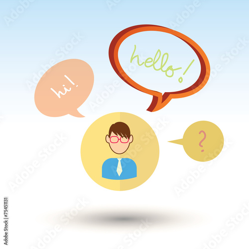 speech bubbles collection, vector illustration.