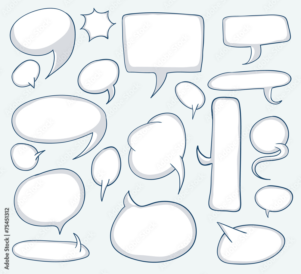 speech bubbles collection, vector illustration.