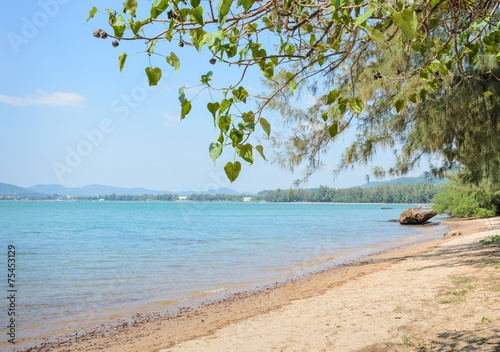 Tropical beach shore in Thailand