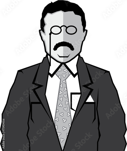 Vászonkép Theodore Roosevelt cartoon