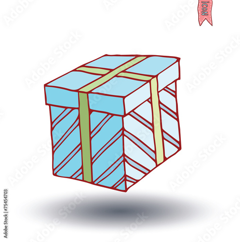 present icon, vector illustration.