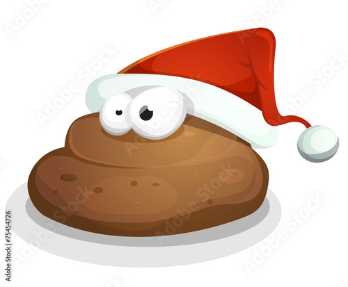 Funny Dung With Santa Hat