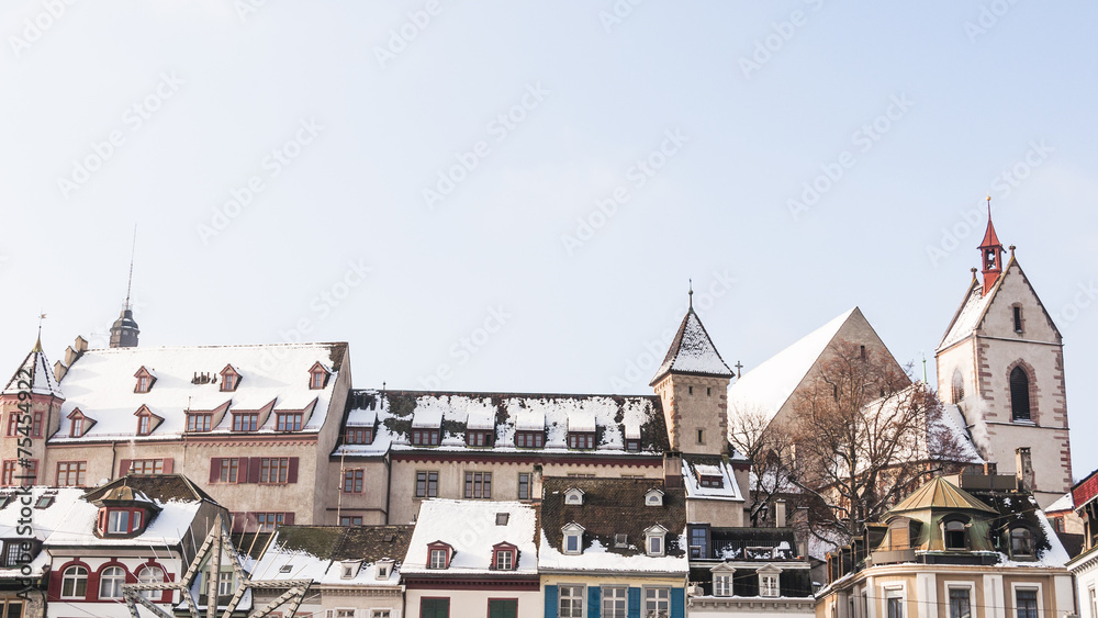 Basel, Altstadt, Leonhardskirche, Barfi, Winter, Schweiz