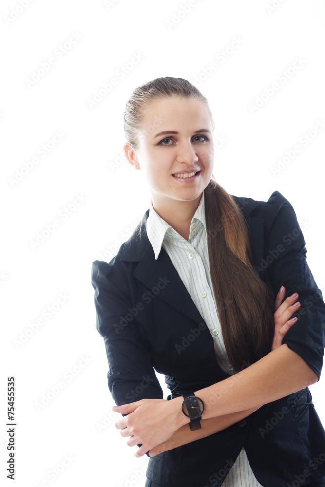 Portrait of young smiling businesswoman Portrait of young smiling businesswoman