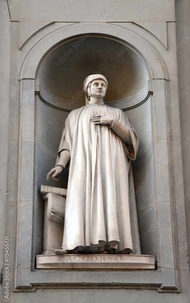 Accorso monument in Galleria degli Uffizi in Florence, Italy