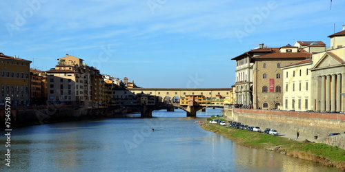 Ponte Vecchio, landmark on Arno river. Florence, Italy