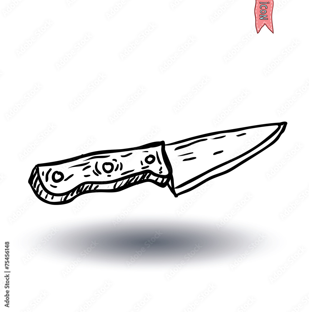 Fake knife headband. vector illustration Fake knife headband. vector illustration