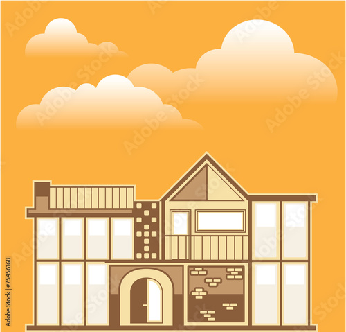 Modern house vector simplistic
