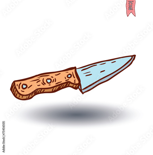 Fake knife headband. vector illustration