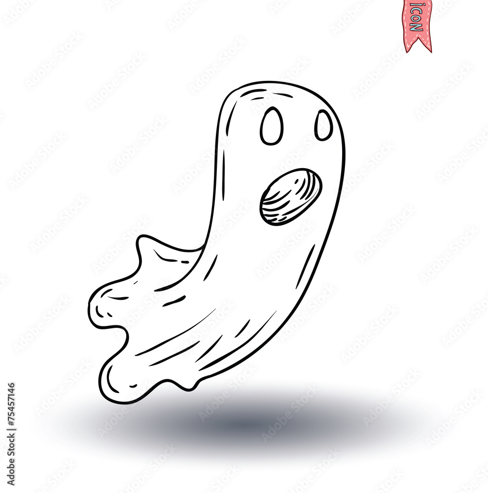 Ghost cartoon icon. vector illustration. Ghost cartoon icon. vector illustration.