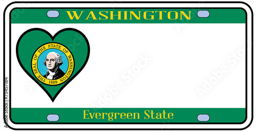 Washington State License Plate