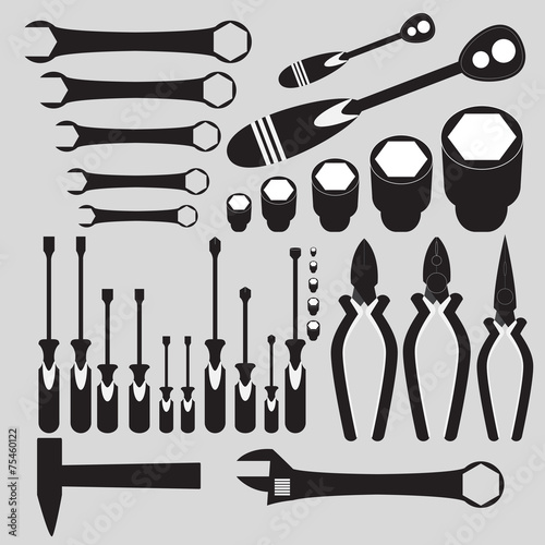 vector illustration of tools for workers