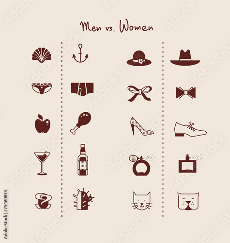 man and woman symbols icons vector illustration