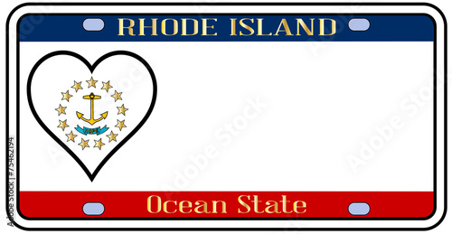 Rhode Island State License Plate