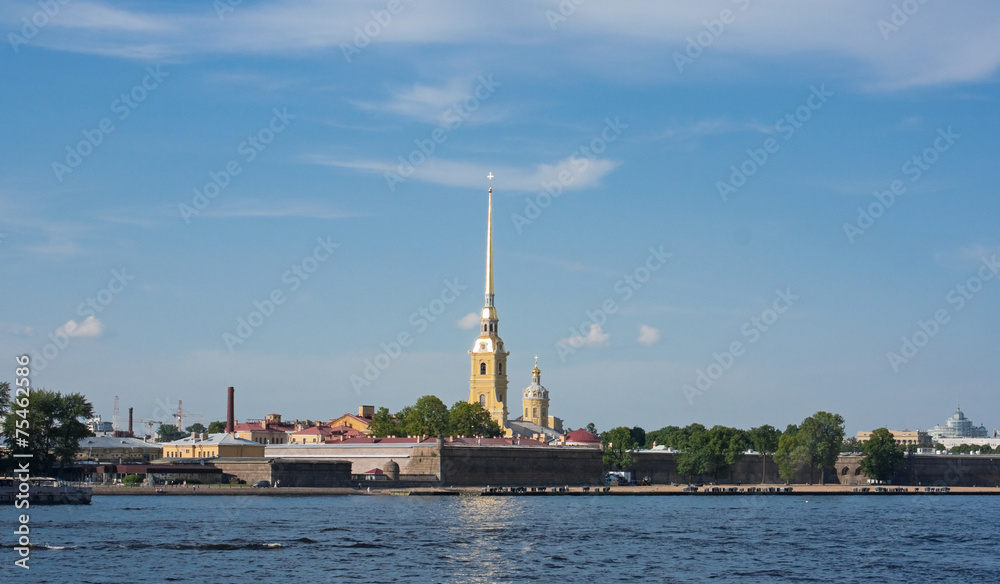 Neva River and Peter and Paul Fortress, Saint Petersburg Neva River and Peter and Paul Fortress, Saint Petersburg