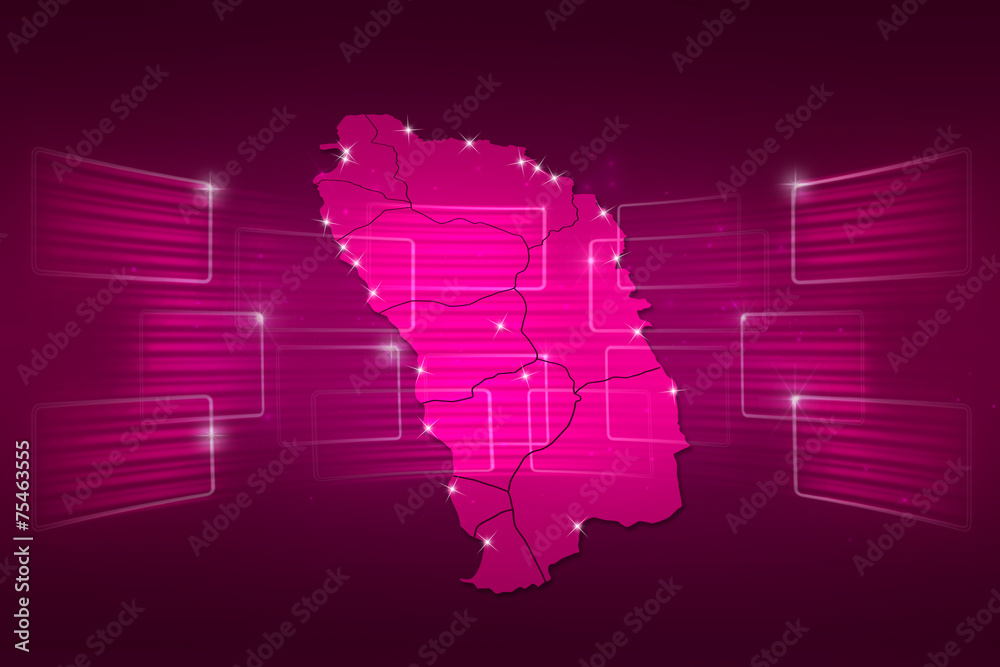 Dominica Map World map News Communication pink