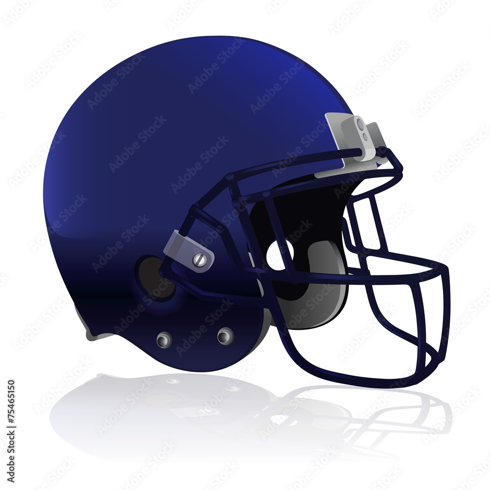 Fototapeta premium American Football Helmet Isolated on White