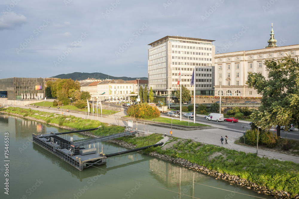 Austria, Poestlingberg and Danube in Linz