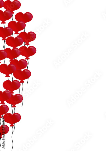 Herzluftballons Hintergrund