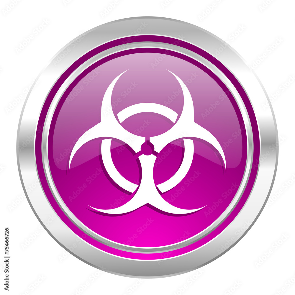 biohazard violet icon virus sign biohazard violet icon virus sign