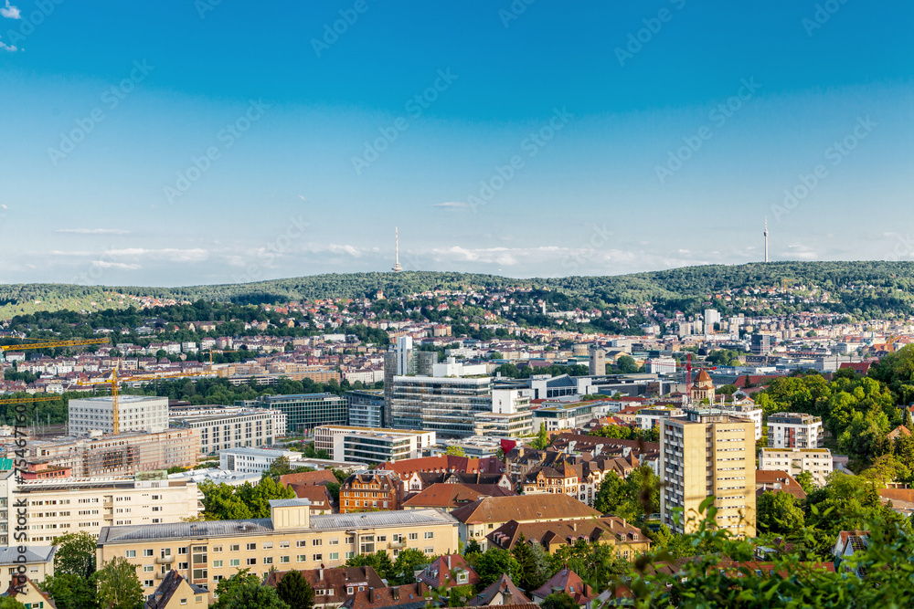 Fototapeta premium Scenic rooftop view of Stuttgart, Germany